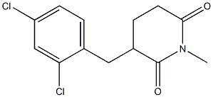 3-(2,4-Dichlorobenzyl)-1-methylpiperidine-2,6-dione 结构式
