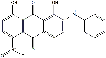 2-Anilino-1,8-dihydroxy-5-nitroanthraquinone 结构式