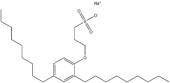 3-(2,4-Dinonylphenoxy)propane-1-sulfonic acid sodium salt 结构式