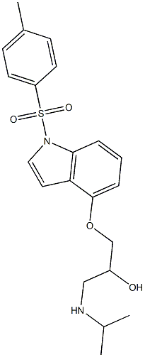 N-Isopropyl-3-(1-tosyl-1H-indol-4-yloxy)-2-hydroxypropan-1-amine 结构式