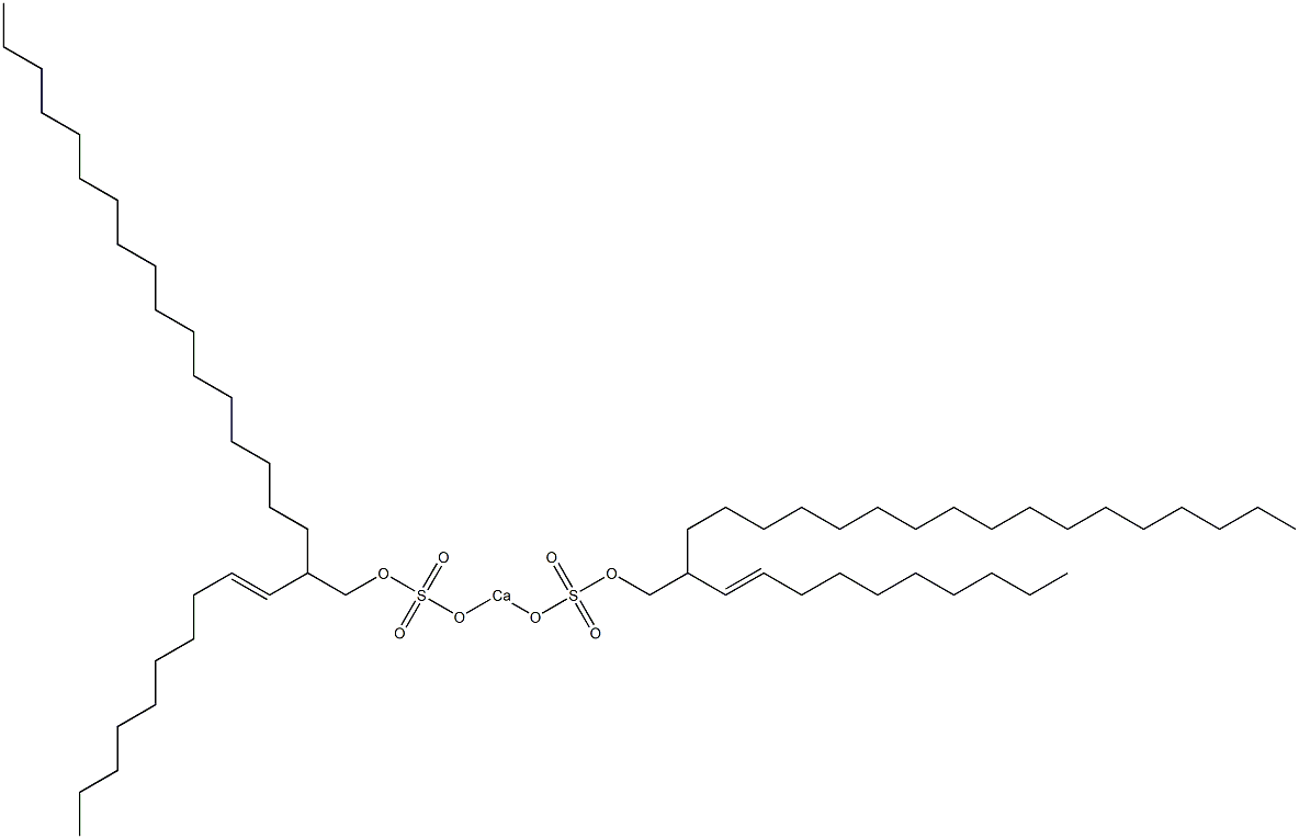 Bis[2-(1-decenyl)nonadecyloxysulfonyloxy]calcium 结构式