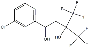 1-(m-Chlorophenyl)-4,4,4-trifluoro-3-trifluoromethyl-1,3-butanediol 结构式