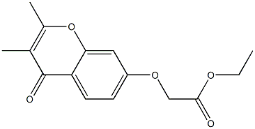 [(2,3-Dimethyl-4-oxo-4H-1-benzopyran-7-yl)oxy]acetic acid ethyl ester 结构式