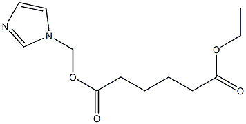 Adipic acid 1-ethyl 6-(1H-imidazol-1-ylmethyl) ester 结构式