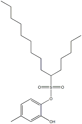 6-Pentadecanesulfonic acid 2-hydroxy-4-methylphenyl ester 结构式