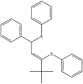 (Z)-3,5-Bis(phenylthio)-5-phenyl-2,2-dimethyl-3-pentene 结构式