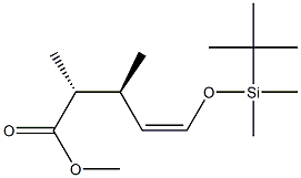 (2R,3S,5Z)-2,3-Dimethyl-5-[dimethyl(1,1-dimethylethyl)siloxy]-4-pentenoic acid methyl ester 结构式