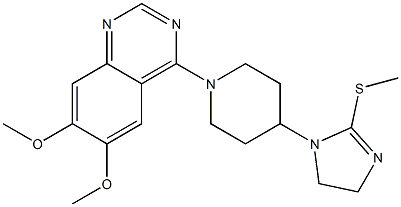 1-[1-(6,7-Dimethoxyquinazolin-4-yl)piperidin-4-yl]-2-(methylthio)-2-imidazoline 结构式