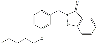 2-[3-(Pentyloxy)benzyl]-1,2-benzisothiazol-3(2H)-one 结构式