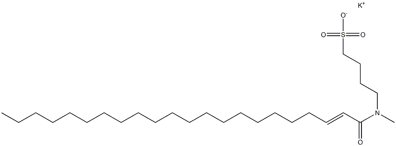 4-[N-(1-Oxo-2-docosen-1-yl)-N-methylamino]-1-butanesulfonic acid potassium salt 结构式