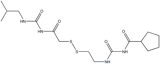 1-(Cyclopentylcarbonyl)-3-[2-[[(3-isobutylureido)carbonylmethyl]dithio]ethyl]urea 结构式