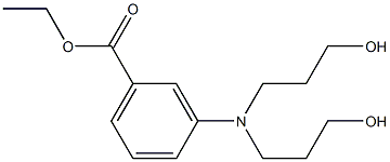 3-[Bis(3-hydroxypropyl)amino]benzoic acid ethyl ester 结构式