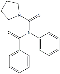 N-Benzoyl-N-phenyl-1-pyrrolidinecarbothioamide 结构式