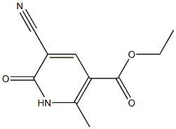 1,2-Dihydro-3-cyano-2-oxo-6-methylpyridine-5-carboxylic acid ethyl ester 结构式