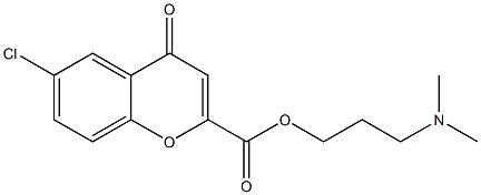 6-Chloro-4-oxo-4H-1-benzopyran-2-carboxylic acid [3-(dimethylamino)propyl] ester 结构式