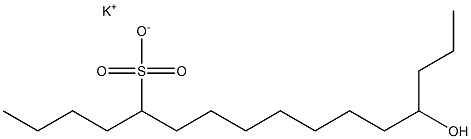 13-Hydroxyhexadecane-5-sulfonic acid potassium salt 结构式
