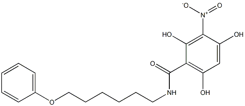 2,4,6-Trihydroxy-3-nitro-N-(6-phenoxyhexyl)benzamide 结构式