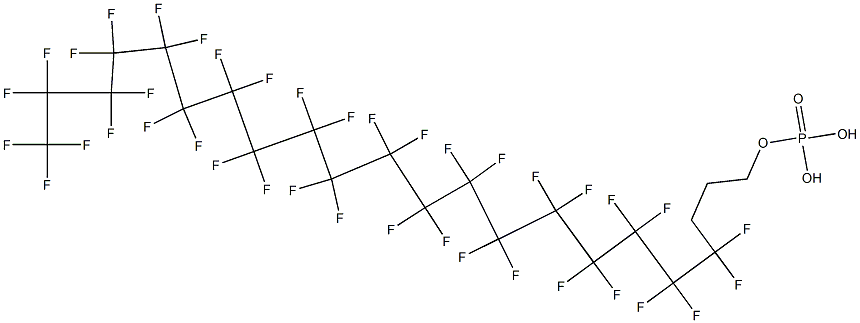 Phosphoric acid hydrogen (4,4,5,5,6,6,7,7,8,8,9,9,10,10,11,11,12,12,13,13,14,14,15,15,16,16,17,17,18,18,19,19,20,20,21,21,22,22,22-nonatriacontafluorodocosan-1-yl) ester 结构式