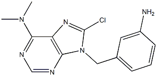 6-Dimethylamino-8-chloro-9-(3-aminobenzyl)-9H-purine 结构式