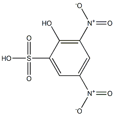 2-Hydroxy-3,5-dinitrobenzenesulfonic acid 结构式