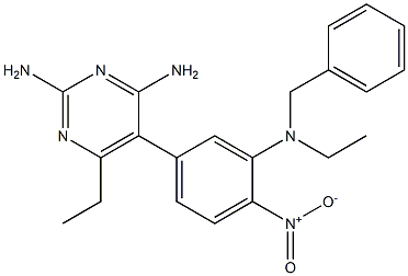 5-[3-(Benzylethylamino)-4-nitrophenyl]-6-ethylpyrimidine-2,4-diamine 结构式