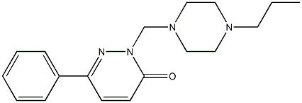 6-Phenyl-2-[(4-propyl-1-piperazinyl)methyl]-3(2H)-pyridazinone 结构式