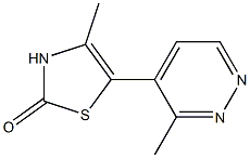 4-Methyl-5-(3-methyl-4-pyridazinyl)thiazol-2(3H)-one 结构式