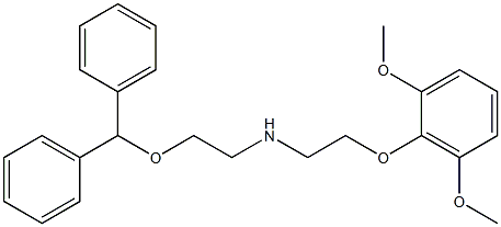 N-[2-(2,6-Dimethoxyphenoxy)ethyl]-2-(diphenylmethoxy)ethanamine 结构式