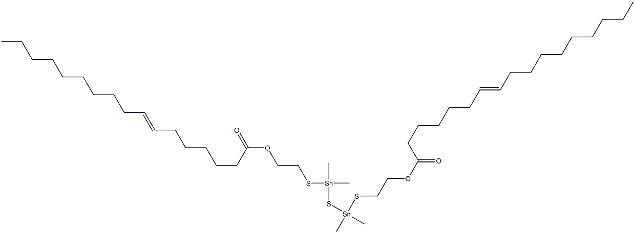 Bis[dimethyl[[2-(6-hexadecenylcarbonyloxy)ethyl]thio]stannyl] sulfide 结构式