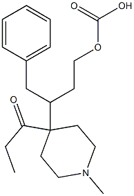 Carbonic acid 3-(1-methyl-4-propanoylpiperidin-4-yl)phenylbutyl ester 结构式