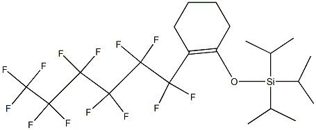 1-(Triisopropylsiloxy)-2-(tridecafluorohexyl)-1-cyclohexene 结构式