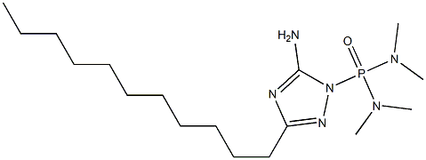 (5-Amino-3-undecyl-1H-1,2,4-triazol-1-yl)bis(dimethylamino)phosphine oxide 结构式