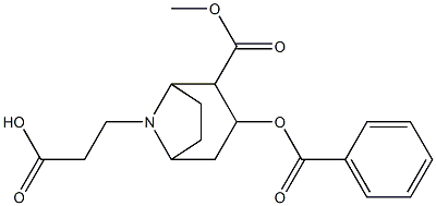 3-[2-(Methoxycarbonyl)-3-(benzoyloxy)-8-azabicyclo[3.2.1]octan-8-yl]propionic acid 结构式