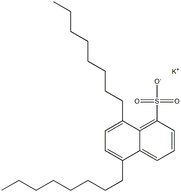 5,8-Dioctyl-1-naphthalenesulfonic acid potassium salt 结构式