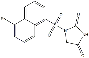 1-[[5-Bromo-1-naphtyl]sulfonyl]imidazolidine-2,4-dione 结构式