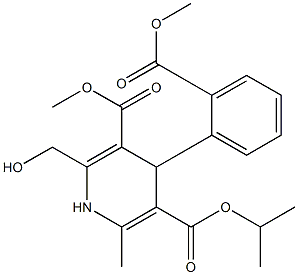 4-(2-Methoxycarbonylphenyl)-2-hydroxymethyl-6-methyl-1,4-dihydropyridine-3,5-dicarboxylic acid 3-methyl 5-isopropyl ester 结构式