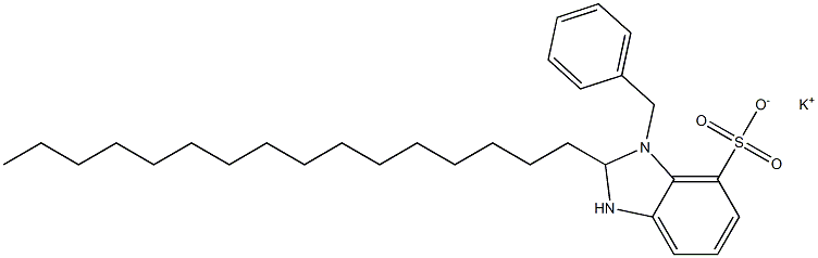 1-Benzyl-2,3-dihydro-2-hexadecyl-1H-benzimidazole-7-sulfonic acid potassium salt 结构式