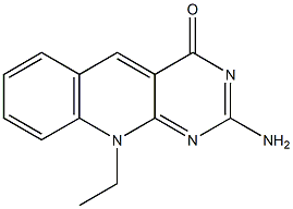 2-Amino-10-ethylpyrimido[4,5-b]quinolin-4(10H)-one 结构式