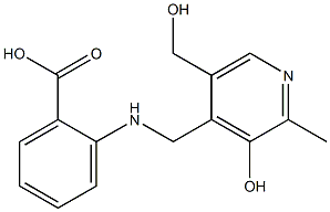 2-[[(5-(Hydroxymethyl)-2-methyl-3-hydroxypyridin-4-yl)methyl]amino]benzoic acid 结构式