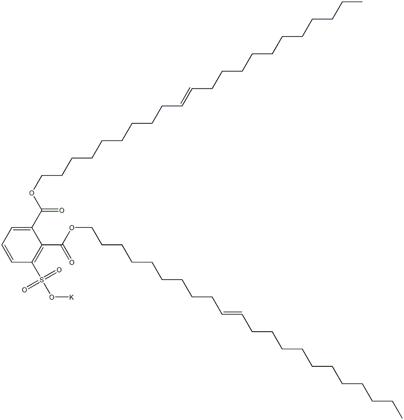 3-(Potassiosulfo)phthalic acid di(10-docosenyl) ester 结构式