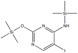 5-Iodo-2-(trimethylsiloxy)-N-(trimethylsilyl)pyrimidin-4-amine 结构式