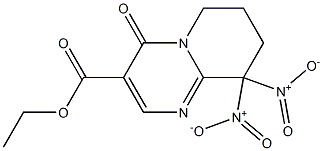 9,9-Dinitro-4-oxo-6,7,8,9-tetrahydro-4H-pyrido[1,2-a]pyrimidine-3-carboxylic acid ethyl ester 结构式