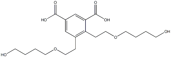 4,5-Bis(7-hydroxy-3-oxaheptan-1-yl)isophthalic acid 结构式