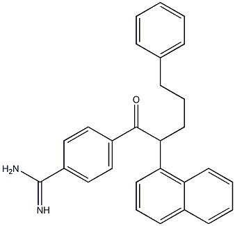 4-[2-(1-Naphtyl)-1-oxo-5-phenylpentyl]benzamidine 结构式