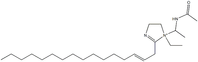 1-[1-(Acetylamino)ethyl]-1-ethyl-2-(2-hexadecenyl)-2-imidazoline-1-ium 结构式