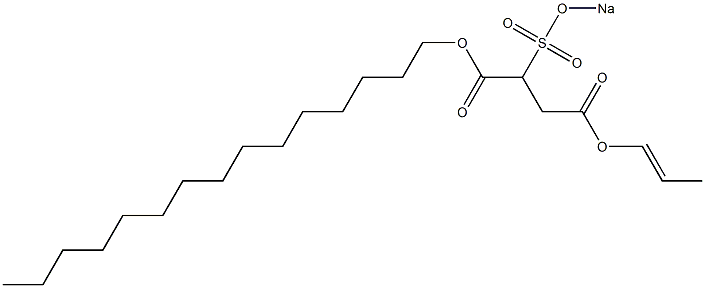 2-(Sodiosulfo)succinic acid 1-pentadecyl 4-(1-propenyl) ester 结构式