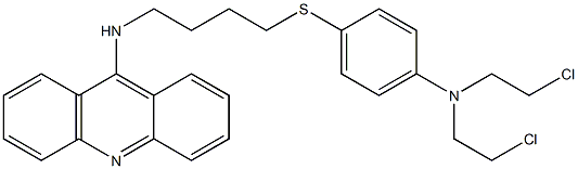 9-[4-[4-[Bis(2-chloroethyl)amino]phenylthio]butylamino]acridine 结构式