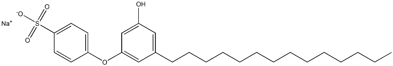 3'-Hydroxy-5'-tetradecyl[oxybisbenzene]-4-sulfonic acid sodium salt 结构式