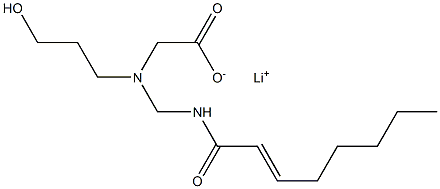 N-(3-Hydroxypropyl)-N-(2-octenoylaminomethyl)glycine lithium salt 结构式