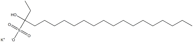 3-Hydroxyicosane-3-sulfonic acid potassium salt 结构式